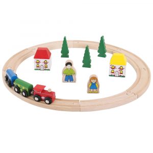 Bigjigs wooden train track